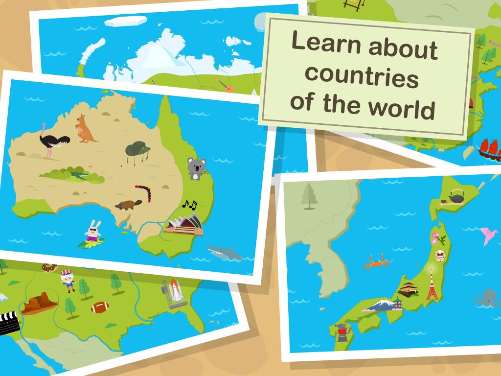 Kids Atlas Game - Puzzle World