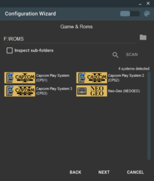 SkraperUI Detected systems