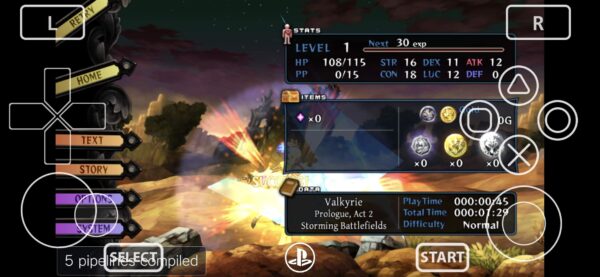 Odin Sphere on Vita3k Android