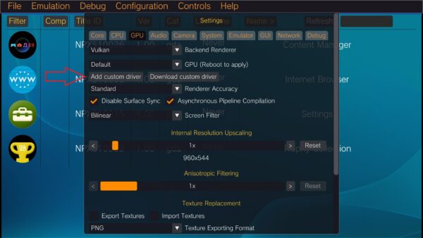 Vita3k select Turnip driver