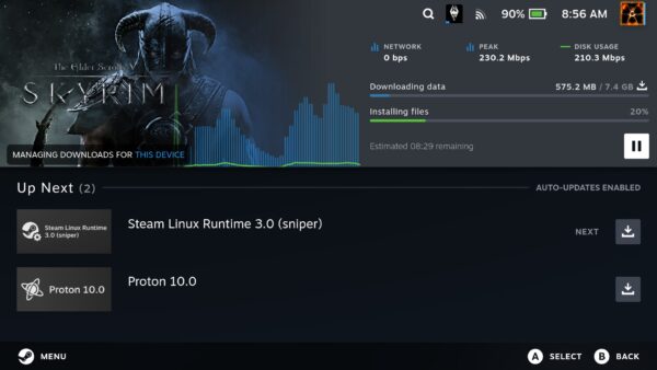 Skyrim installing on Pocknix
