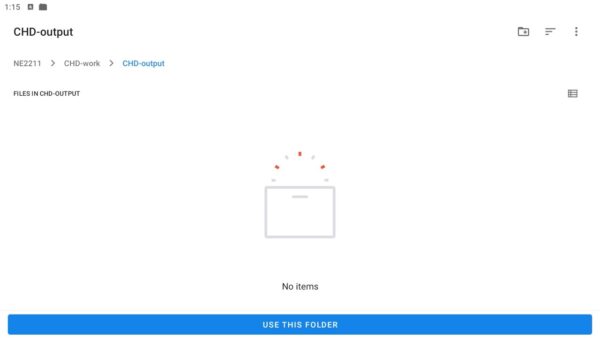 CHDroid create CHD-Output